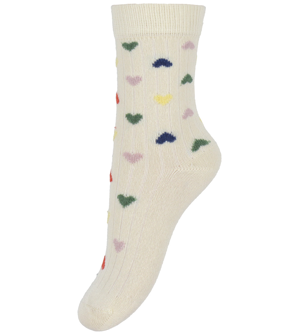 Minipop Socks - Rib - Bamboo - 3-Pack - Flower Mix