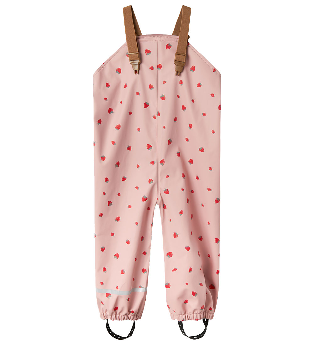 Name It Regnföt M. axlaböndum - PU - NmfDry10 - Pale Mauve/Straw