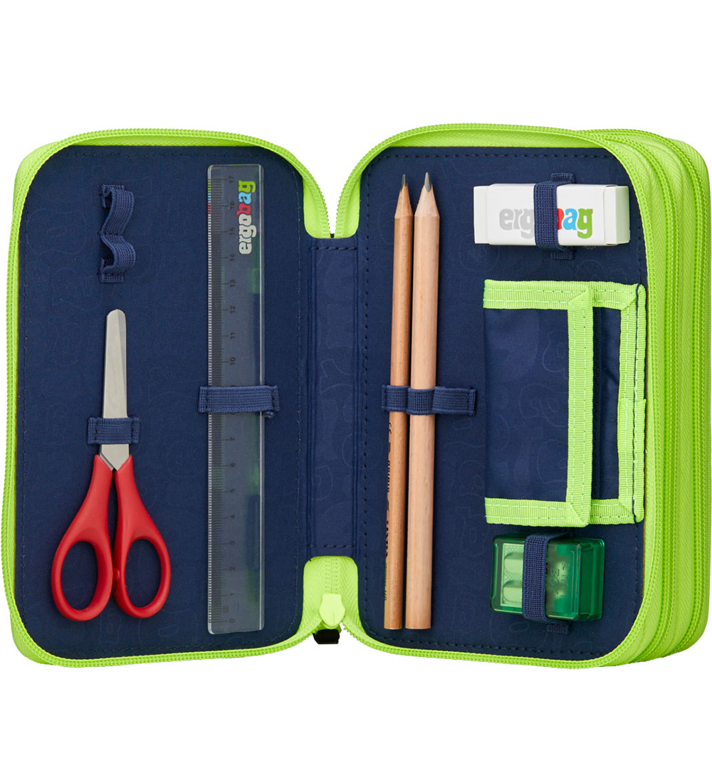 Ergobag Pencil Case w. Contents - Maxi - CyBear Race