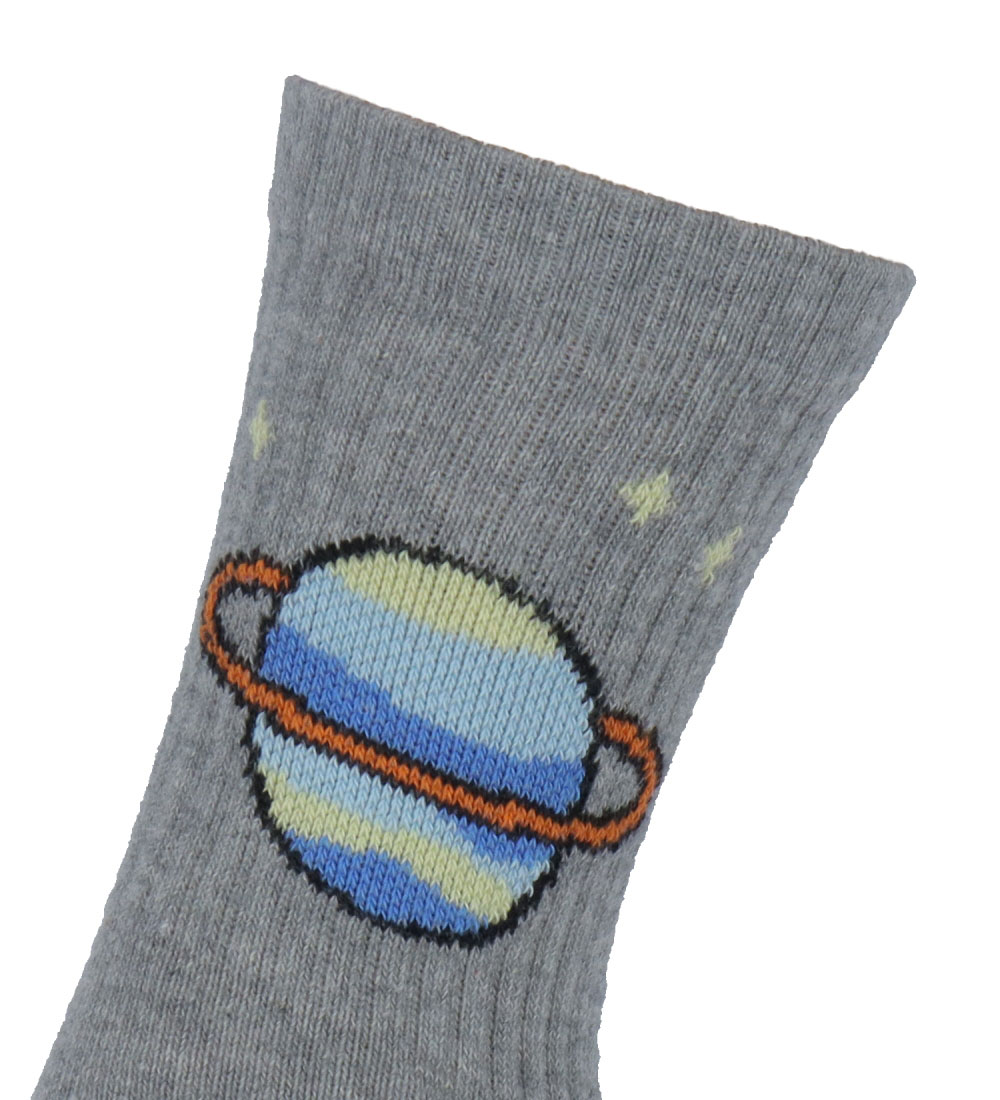 Melton Socks - Planet - Light Grey Melange