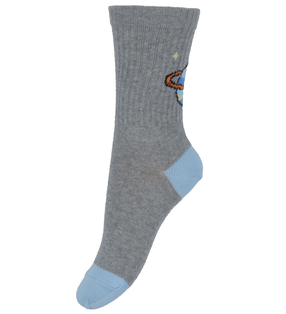 Melton Socks - Planet - Light Grey Melange