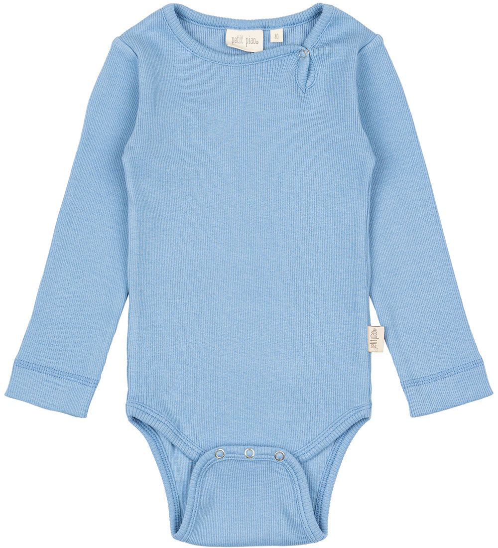 Petit Piao Bodysuit l/s - Rib - Modal - Allure Blue
