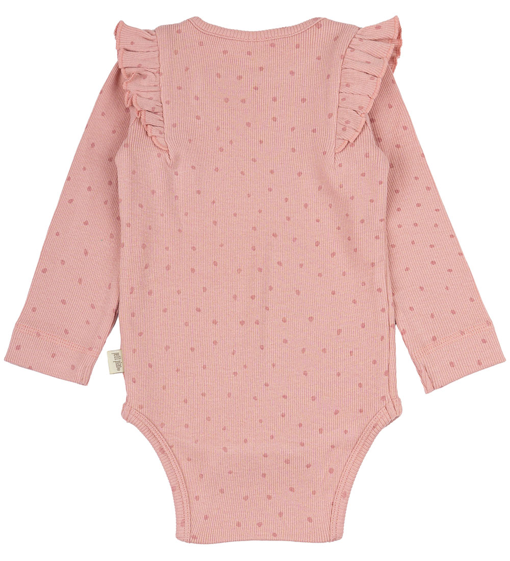 Petit Piao Bodysuit l/s - Rib - Modal - Bright Rose