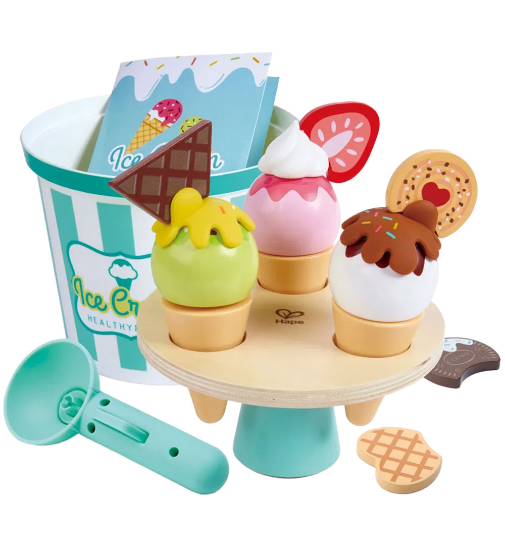 Hape Play Set - 19 Parts - Ice Cream Buckeye Playset