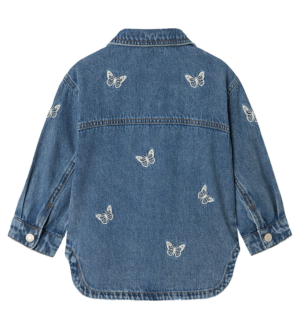 Name It Denim Jacket - NmfNina - Medium+ Blue Denim/Emboidery