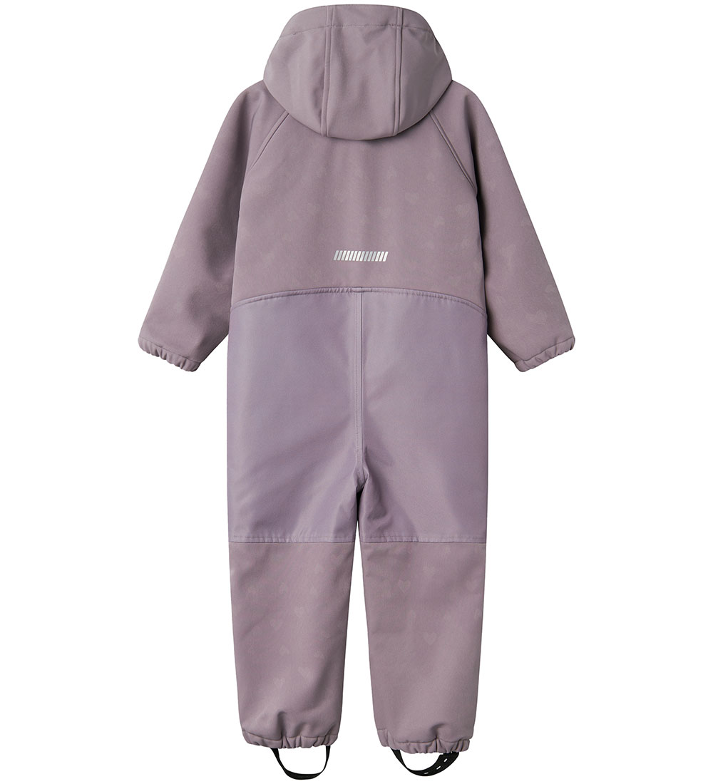 Name It Softshell Suit w. Fleece - NmfAlfa08 - Grey Ridge w. Mag