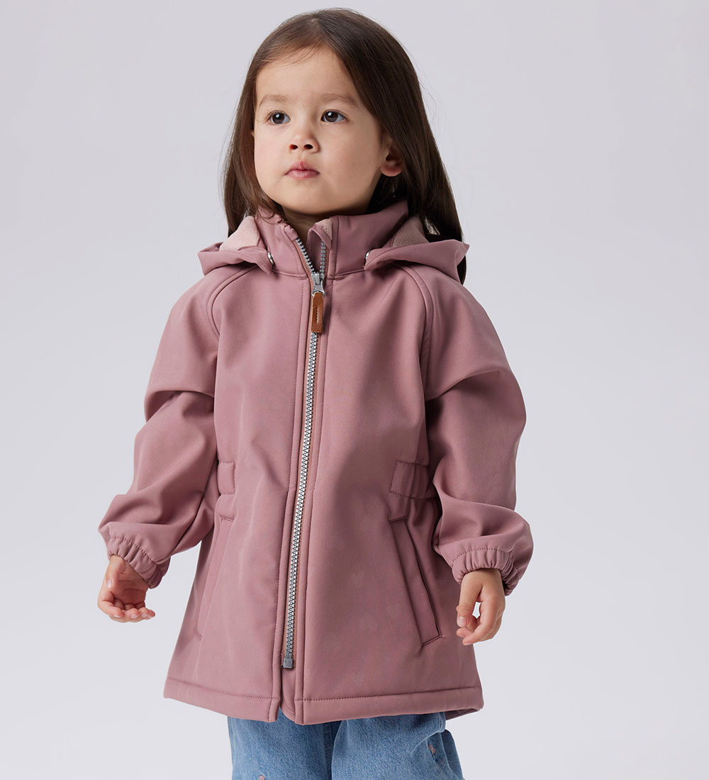 Name It Softshelljacke m. Fleece - NmfAlfa08 - Burlwood m. Magis