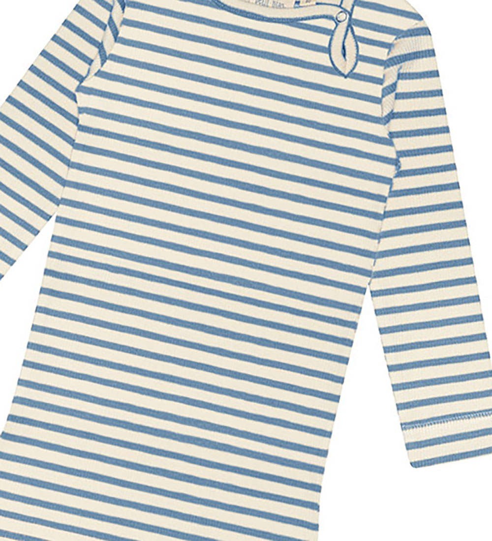 Petit Piao Jumpsuit - Rib - Modal - Allure Blue/Dark Off White
