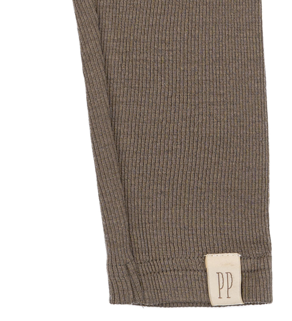 Petit Piao Leggings - Rib - Modal - Erde Brown