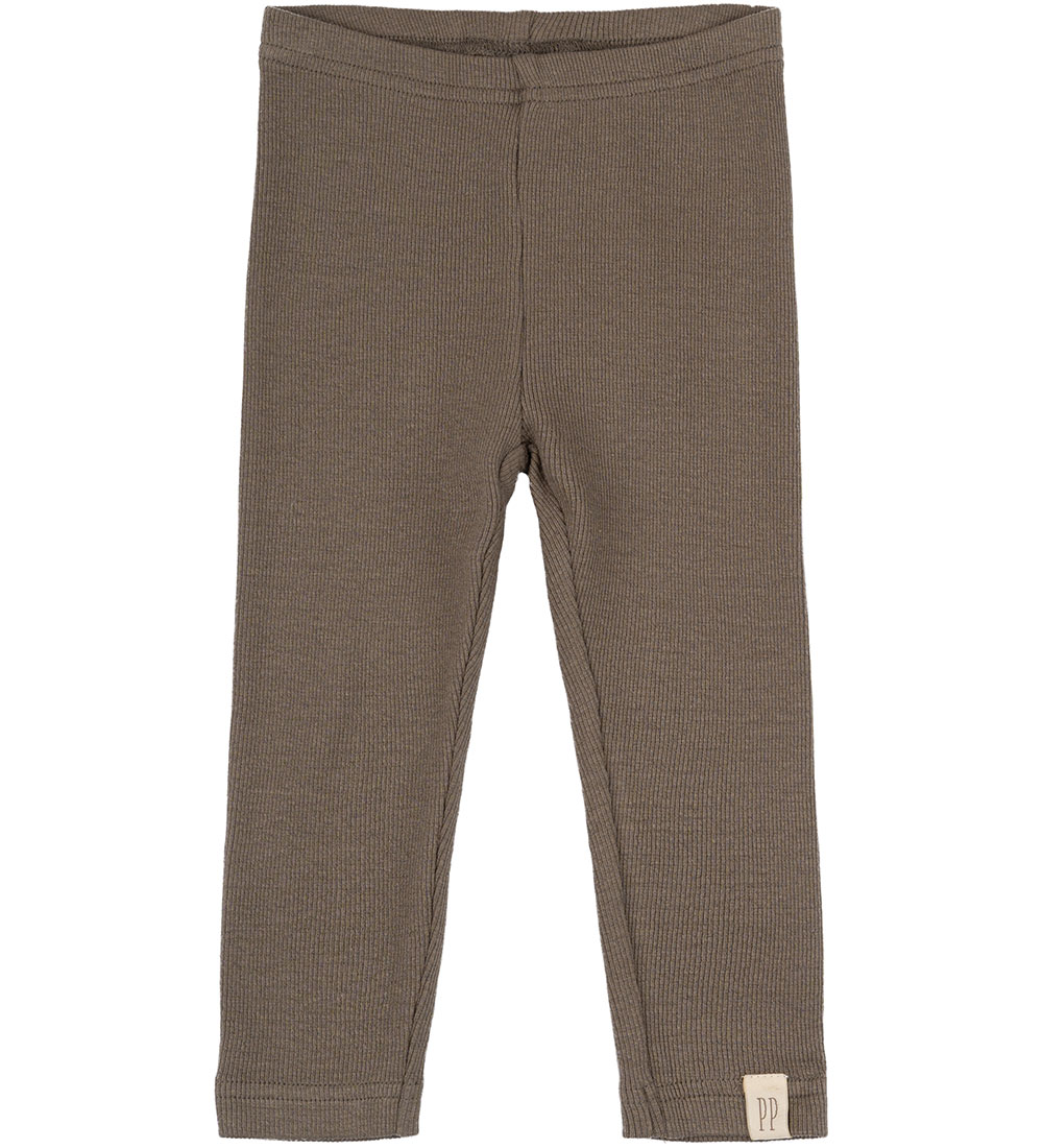 Petit Piao Leggings - Rib - Modal - Erde Brown