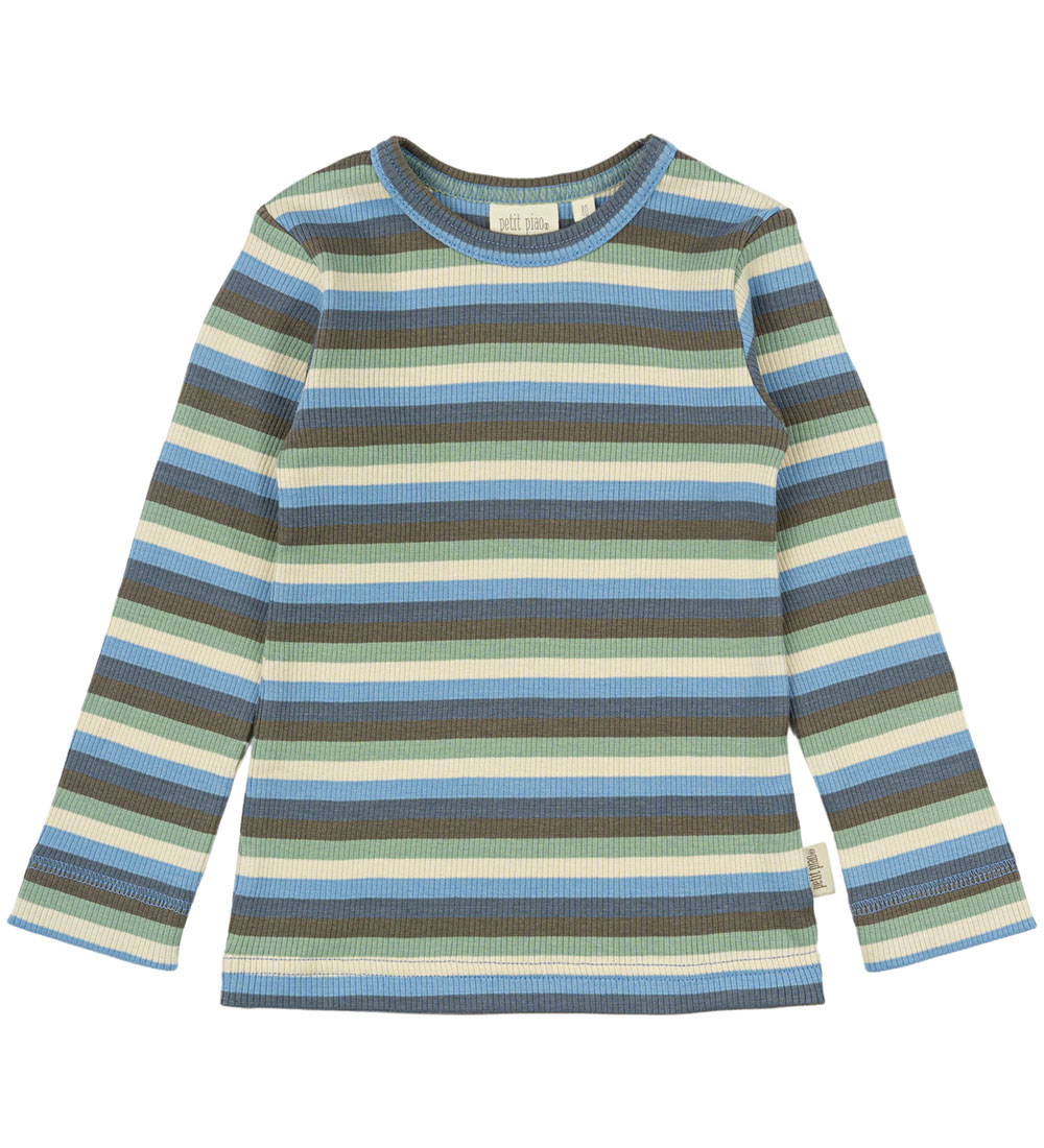 Petit Piao Blouse - Rib - Modal - Allure Blue Multi Striped