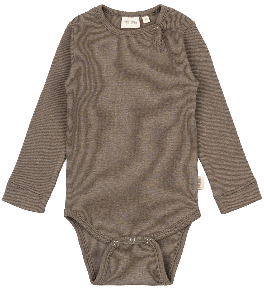 Petit Piao Samfella l/e - Rib - Modal - Jörð Brown