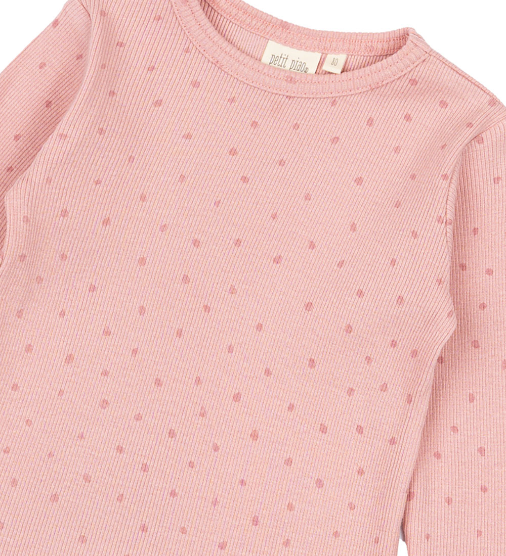 Petit Piao Blouse - Rib - Modal - Bright Rose
