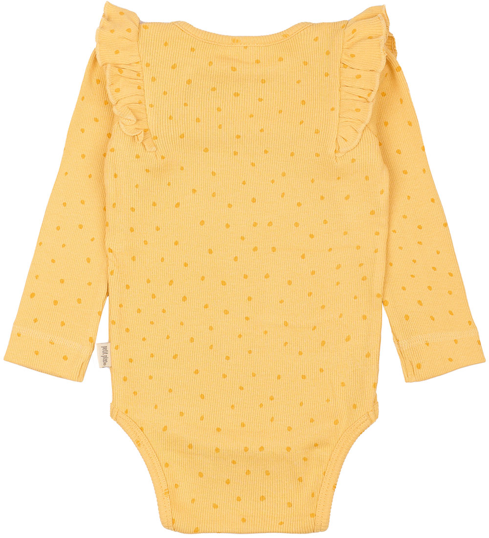 Petit Piao Body l/ä - Rib - Modal - Yellow Sön