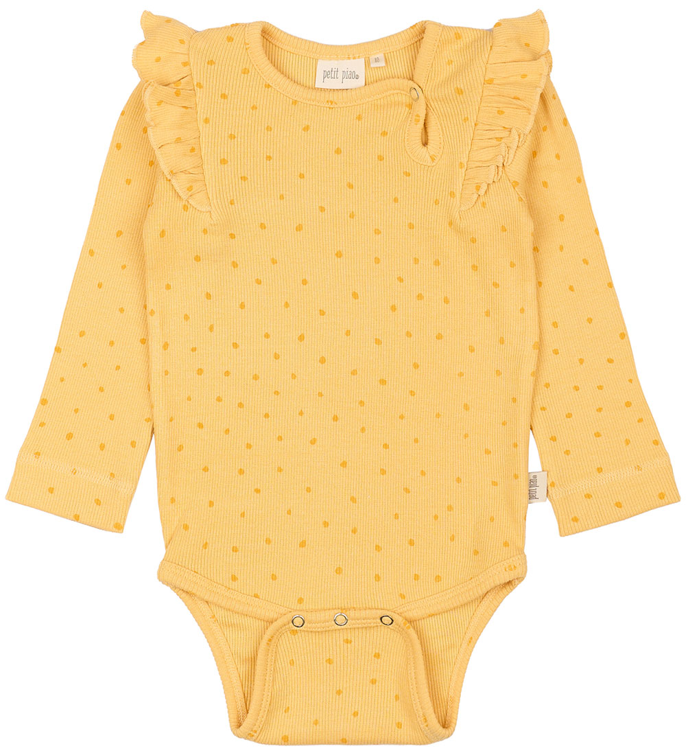 Petit Piao Body l/ä - Rib - Modal - Yellow Sön