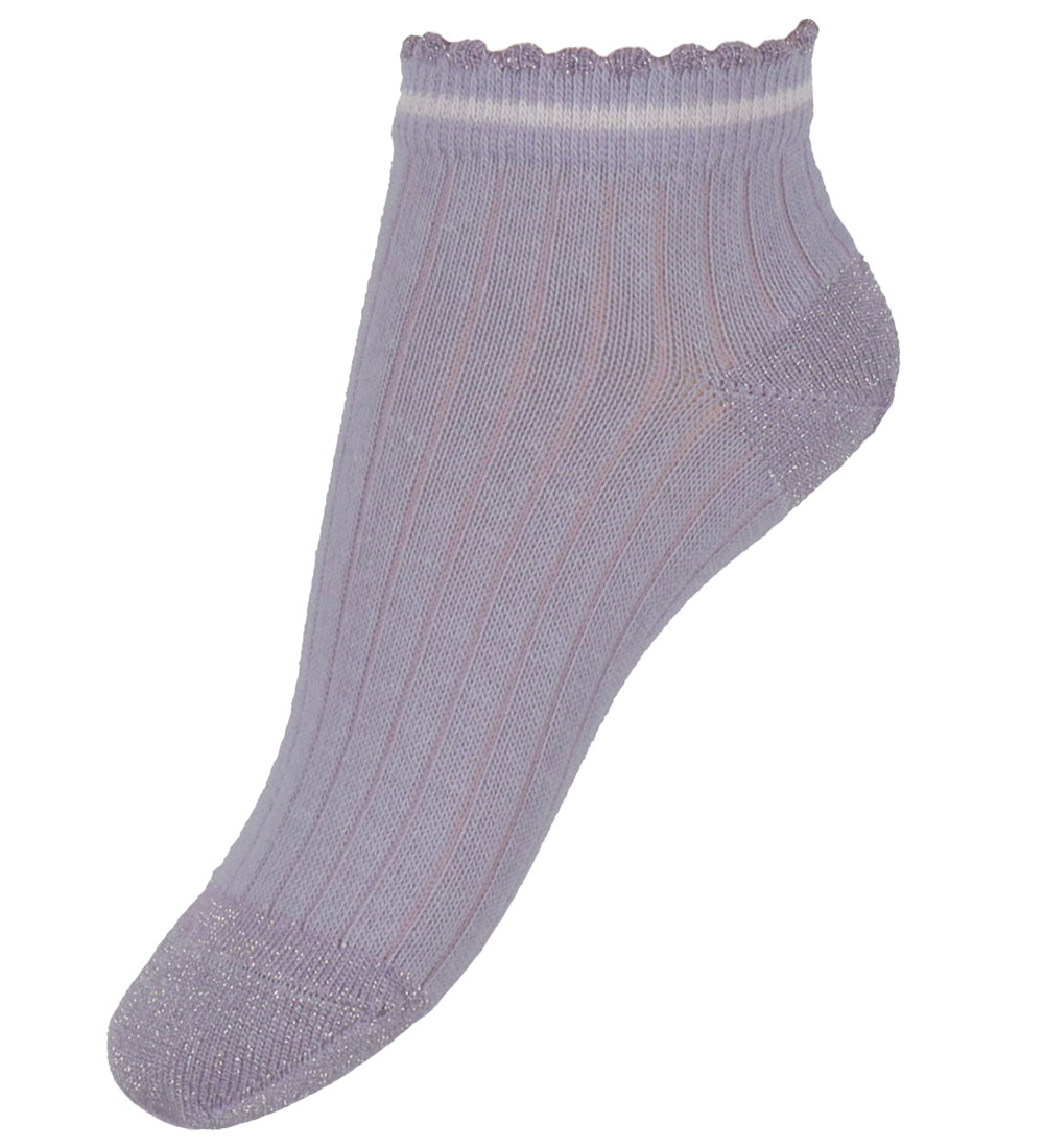 MP Ankle Socks - 3-Pack - Petra - Gold/Purple/Pink w. Glitter