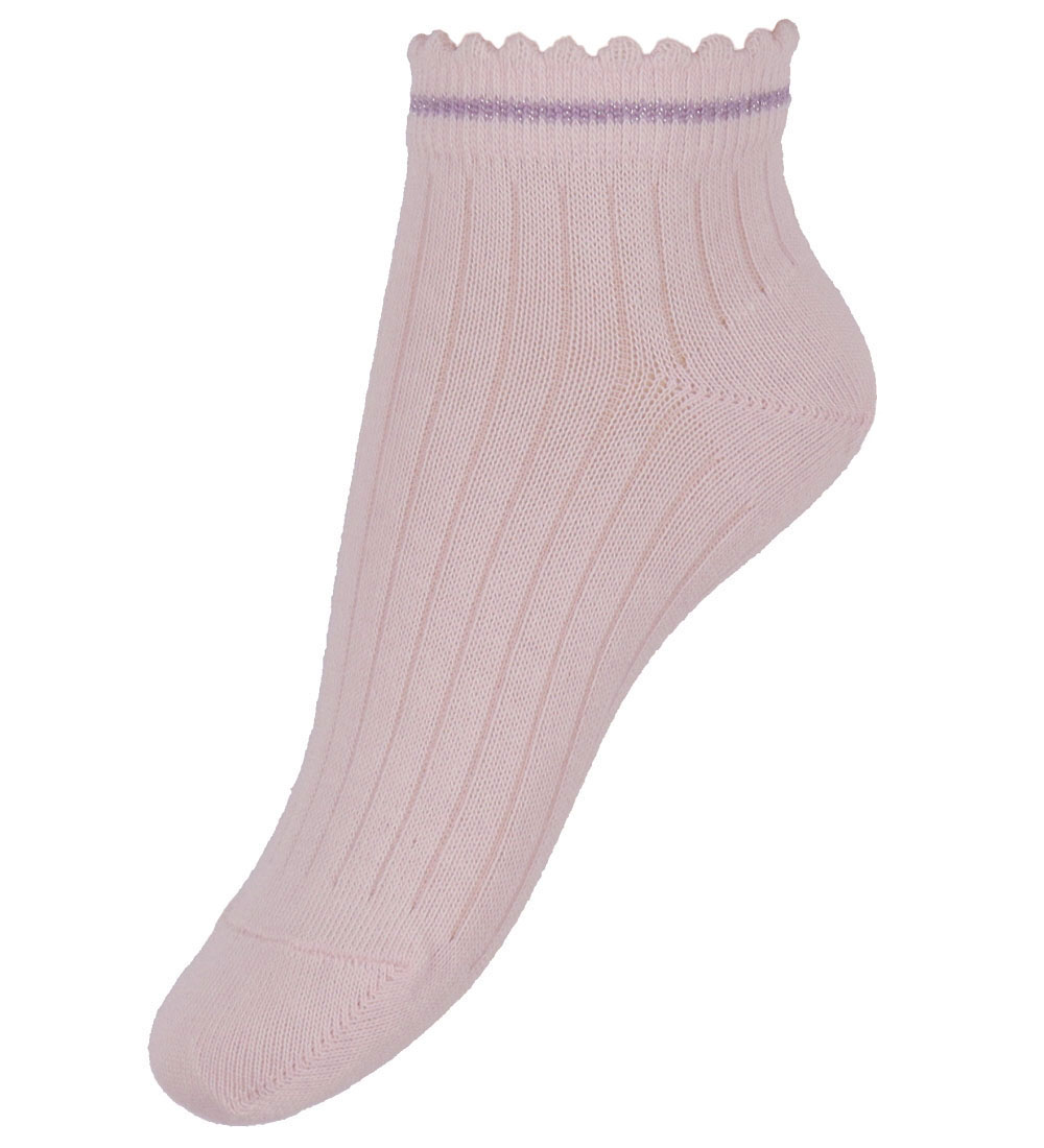 MP Ankle Socks - 3-Pack - Petra - Gold/Purple/Pink w. Glitter