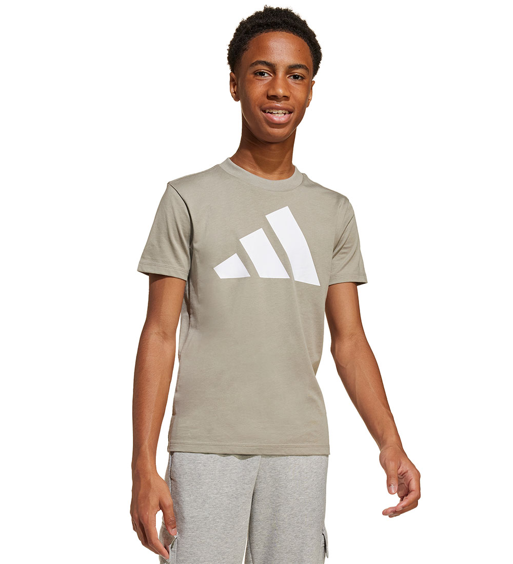 adidas Performance T-shirt - 160 - Putty Beige/White
