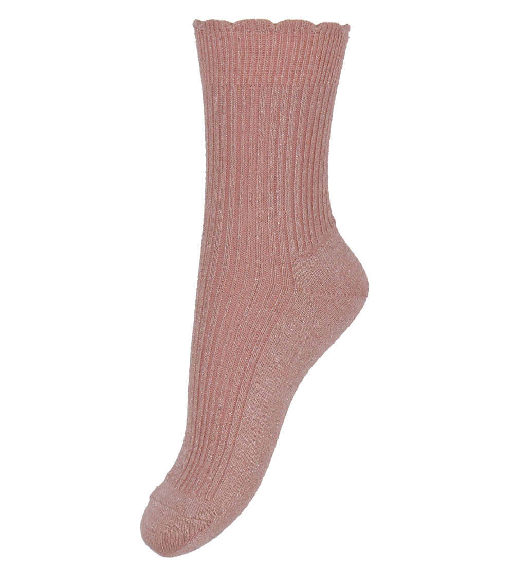 MP Socken - Bambus - Celosia - Silber Pink m. Glitzer