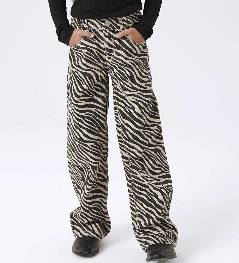 Jeans Name It - NkfRose - Ciment/Black Zèbre