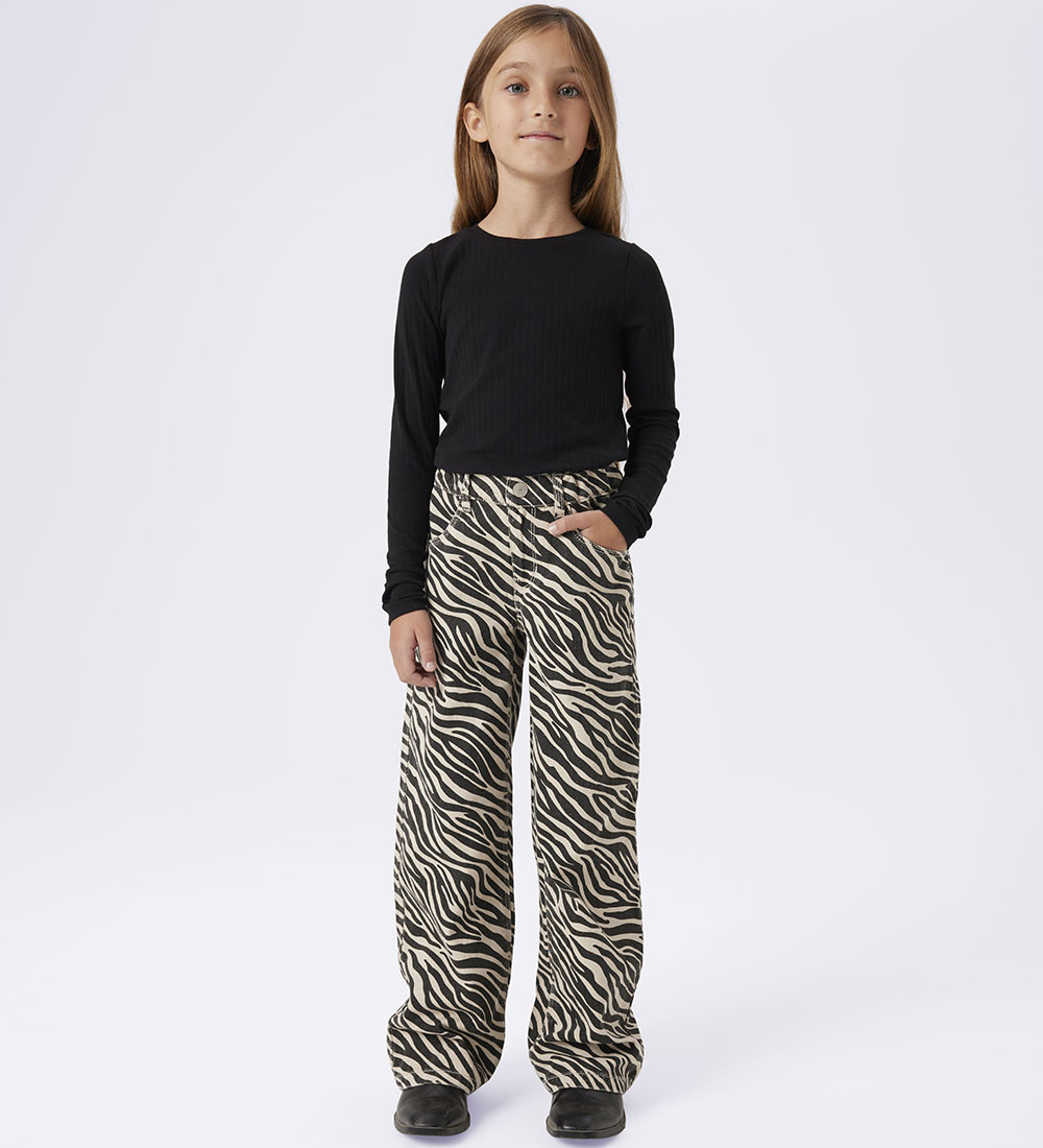 Jeans Name It - NkfRose - Ciment/Black Zèbre