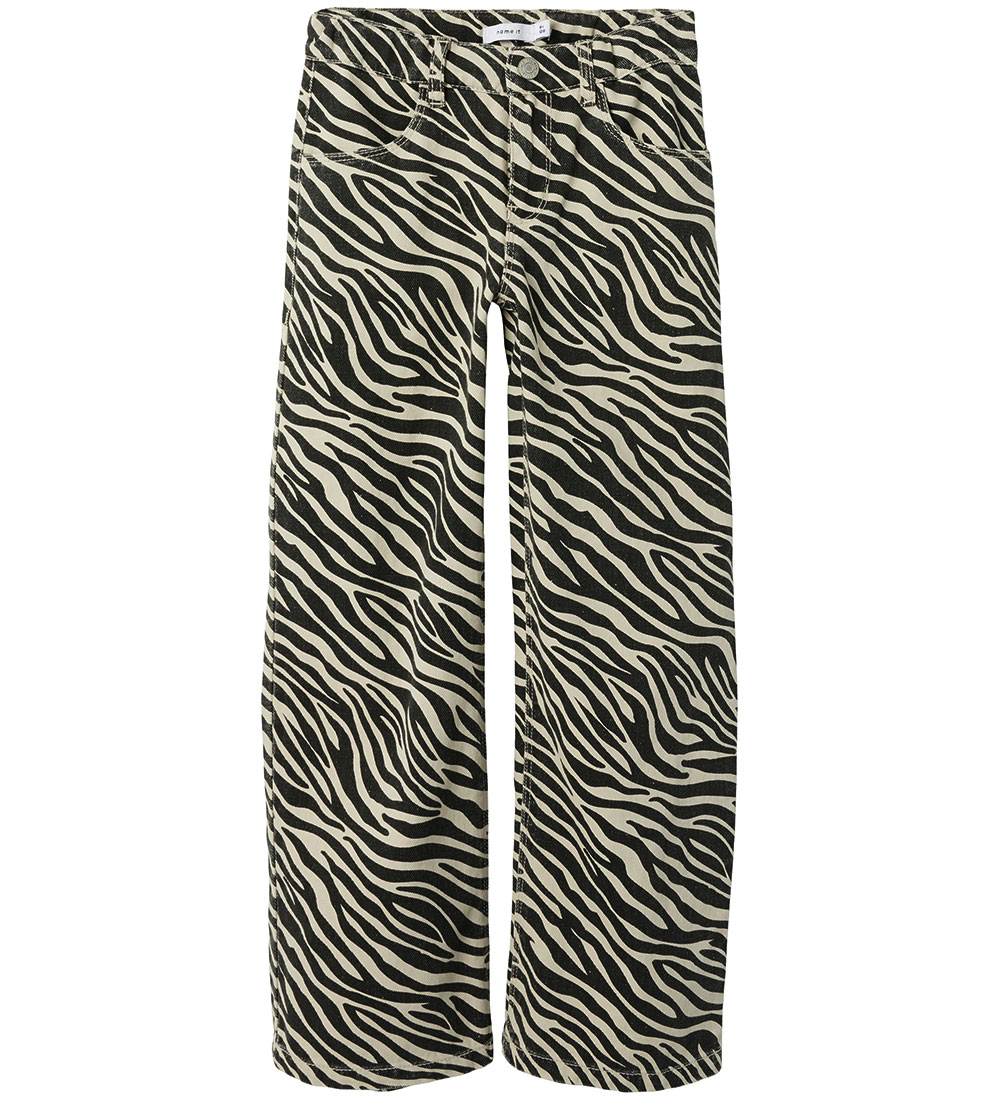 Jeans Name It - NkfRose - Ciment/Black Zèbre
