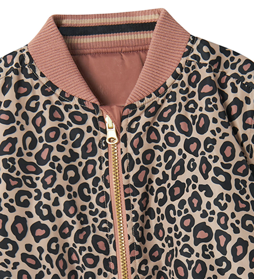 Name It Bomber Jacket - Reversible - NkfMariska - Black/Pink w.