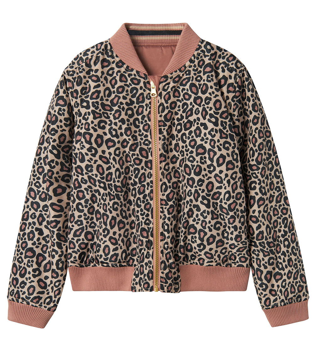 Name It Bomber Jacket - Reversible - NkfMariska - Black/Pink w.