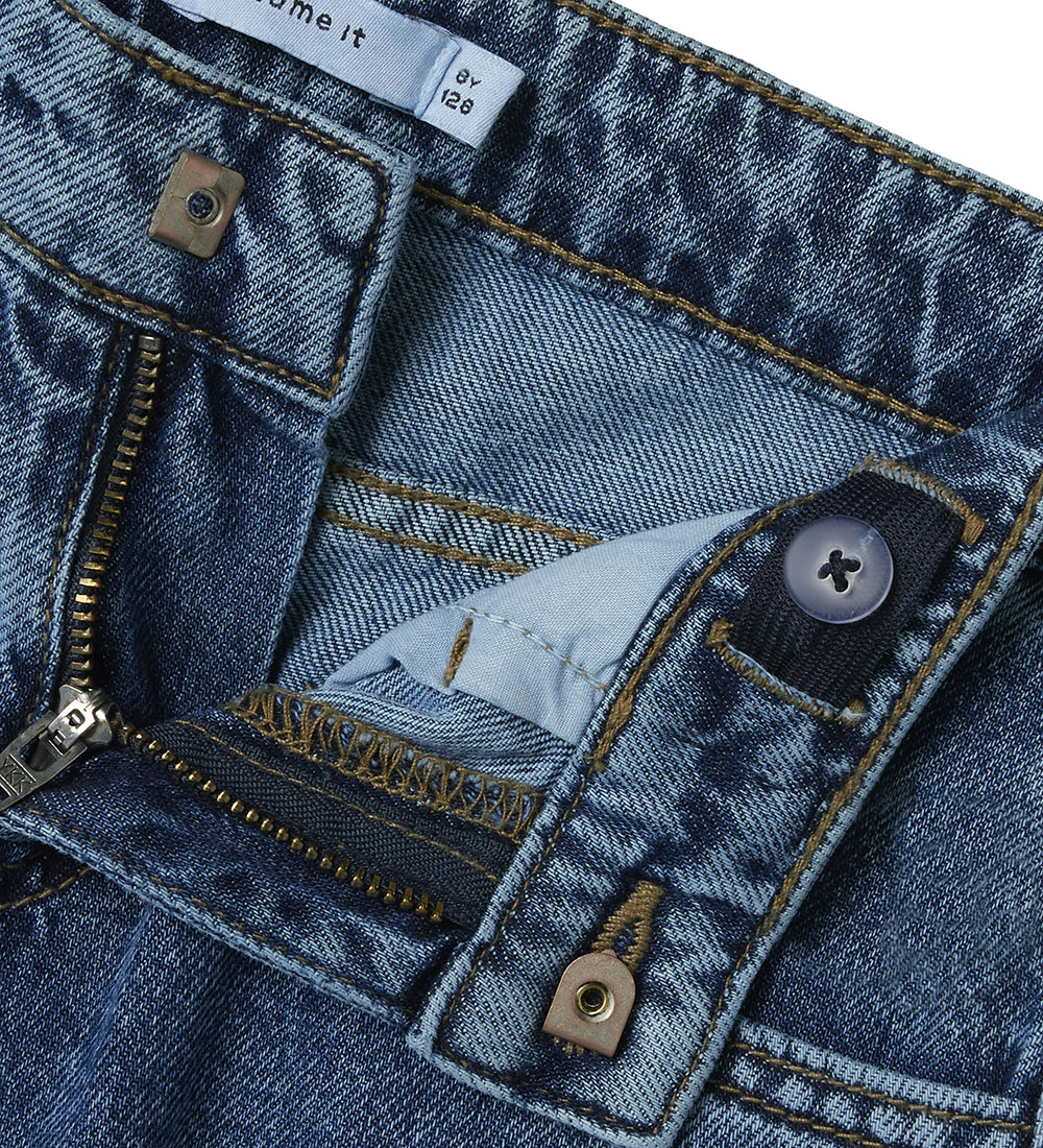 Name It Jeans - Wide - NkfBella - Medium+ Blue Denim/Heart
