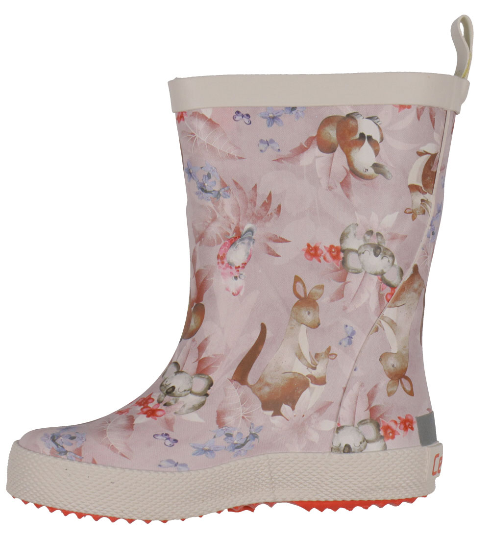 CeLaVi Rubber Boots - Peach Blossom w. Print