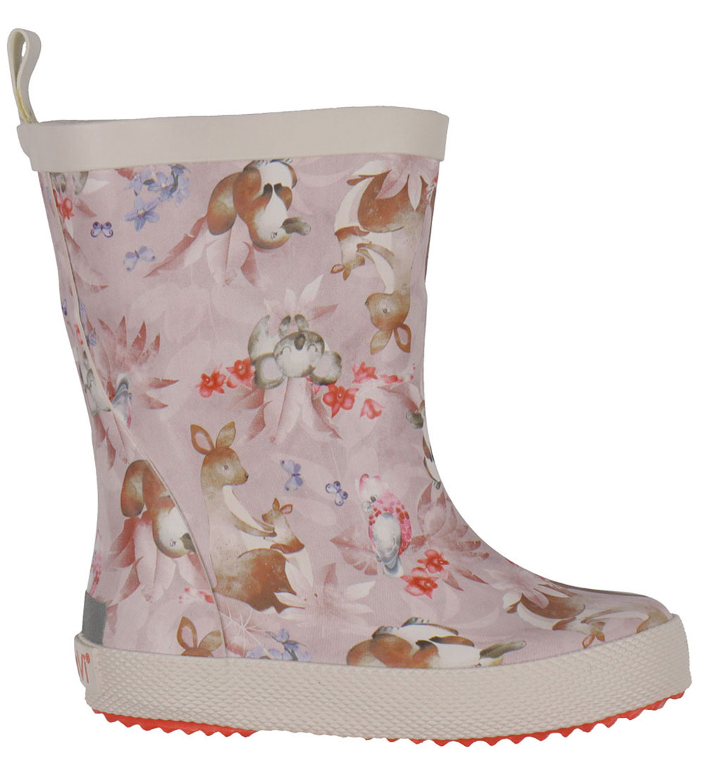 CeLaVi Rubber Boots - Peach Blossom w. Print