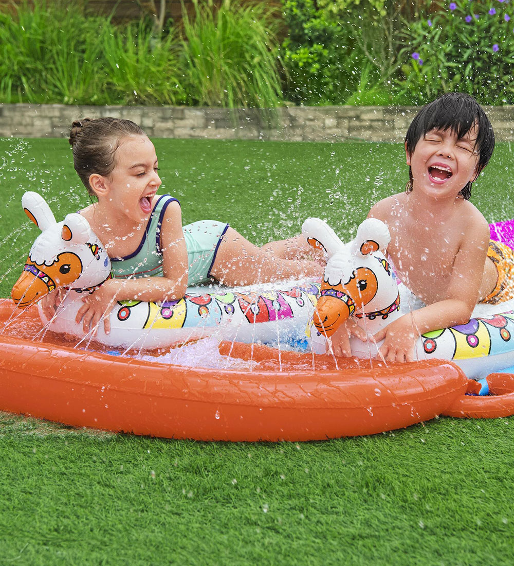 Bestway Double Slip Slide Splash w. Bath Toys - 488 cm - H2OGO L