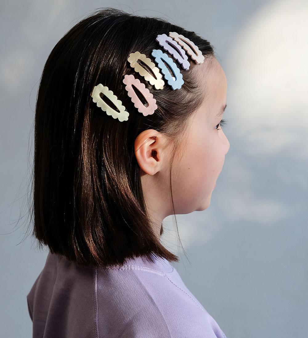 Mimi & Lula Hair Clips - 5-Pack - 4 cm - Scalloped Sparkle D