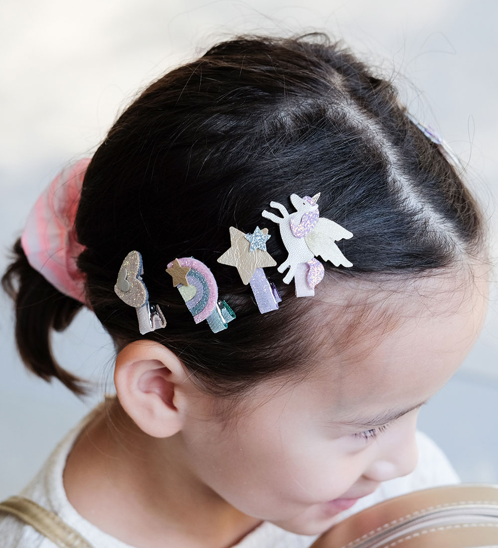 Mimi & Lula Hårklämma - 8-pack - 3 cm - Flygande Unicorn Drömlan