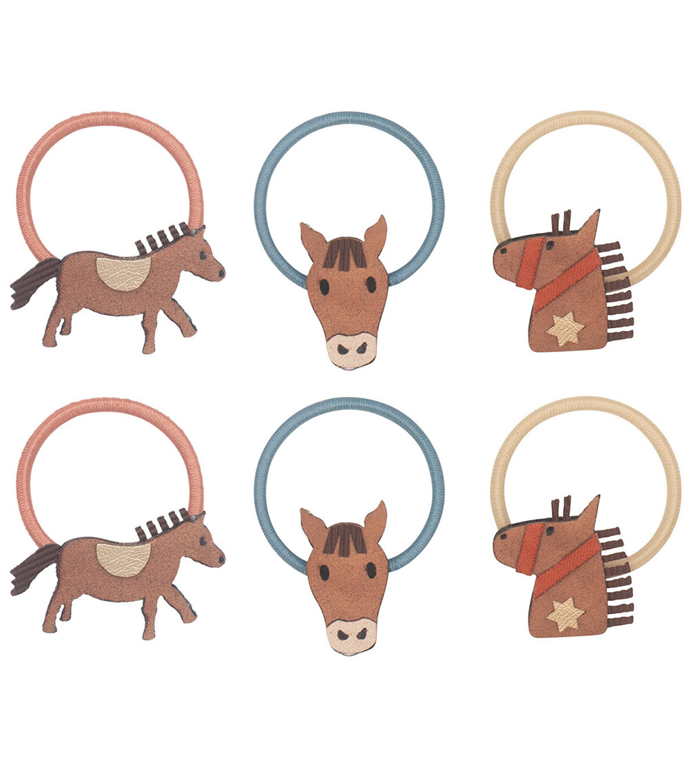 Mimi & Lula Elastic Hair Bands - 6-Pack - Mini Lucky Pony