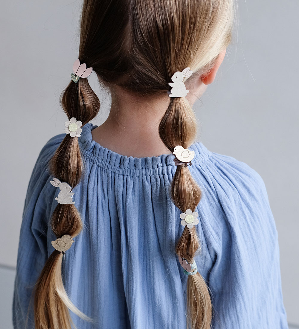 Mimi & Lula Elastic Hair Bands - 8-Pack - Mini Easter