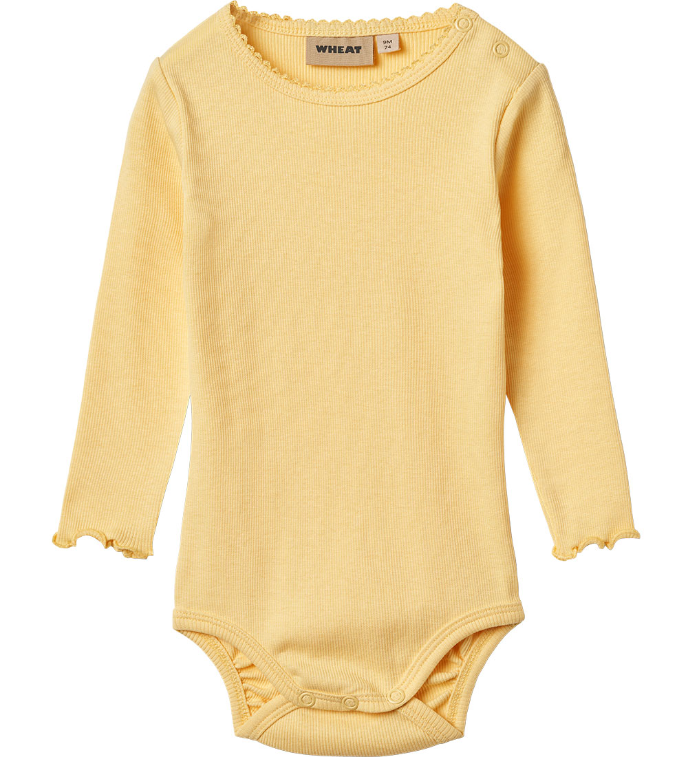 Wheat Bodysuit l/s - Rib - Regitze - Golden Yellow