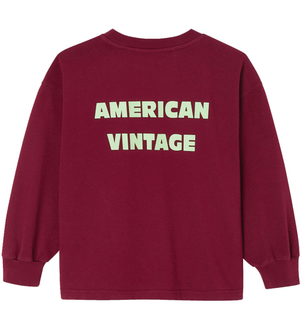 American Vintage Blouse - Fizvalley - Vintage Burgundy w. Print