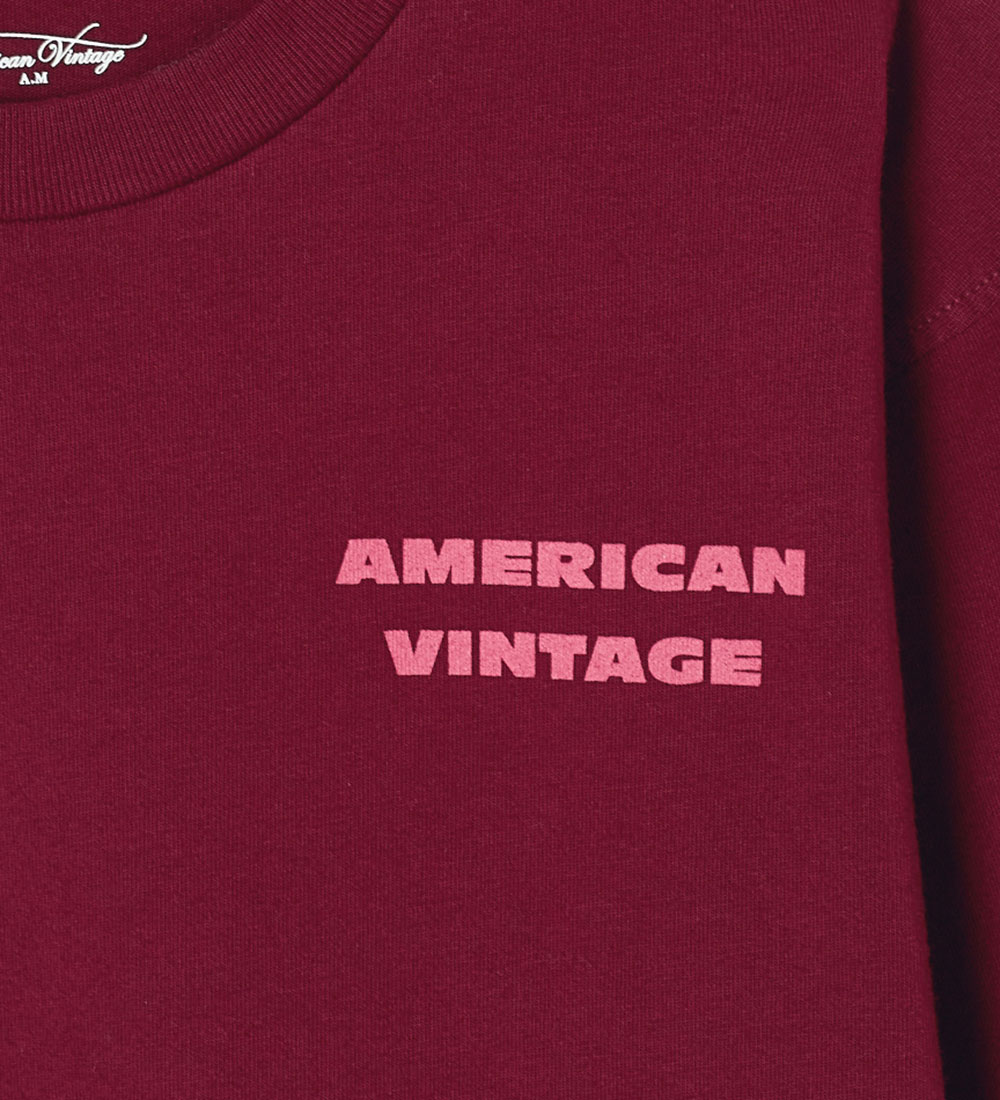 American Vintage Blouse - Fizvalley - Vintage Burgundy w. Print