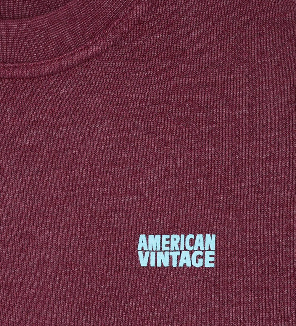 American Vintage Sweatshirt - Lazy - Overdyed Burgundy