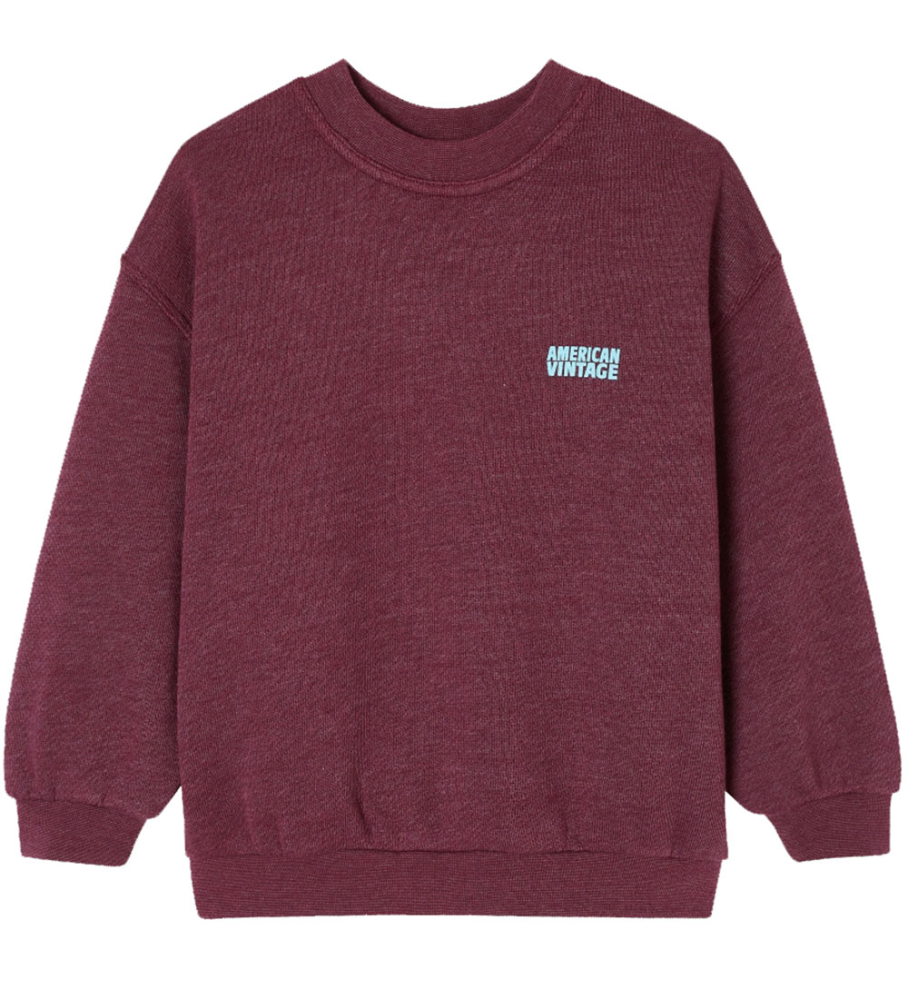 American Vintage Sweatshirt - Lazy - Overdyed Burgundy