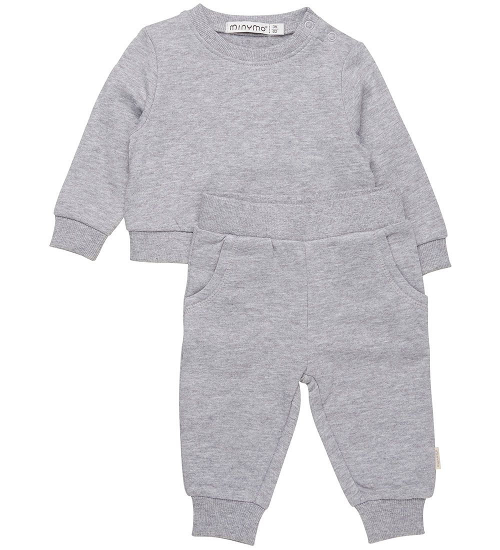 Minymo Sweat Set - Grey Melange