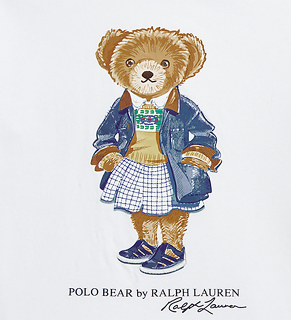 Polo Ralph Lauren Stuttermabolur - Hvítur M. Bangsi