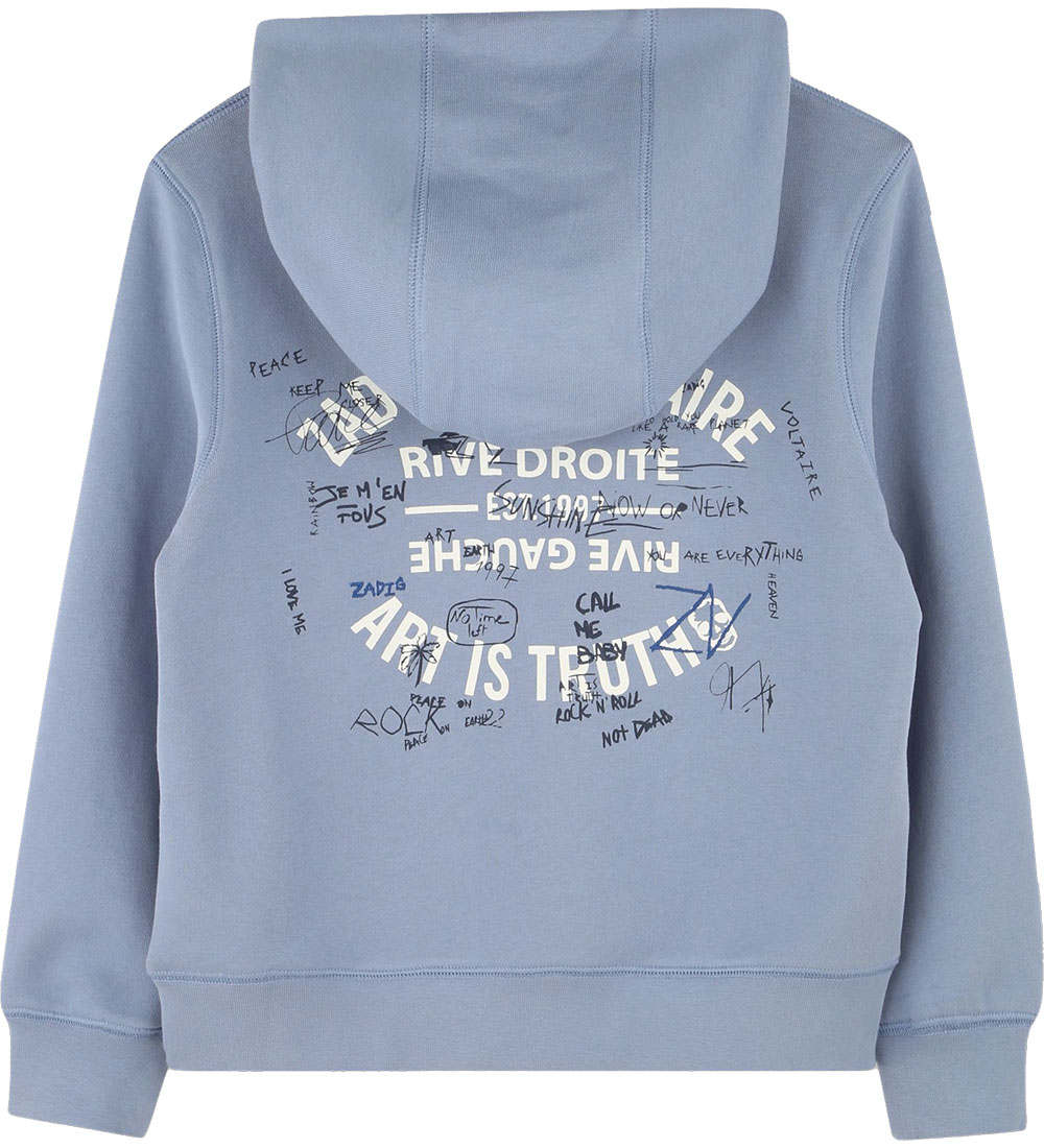 Zadig & Voltaire Hoodie - Lavender Blue w. Print