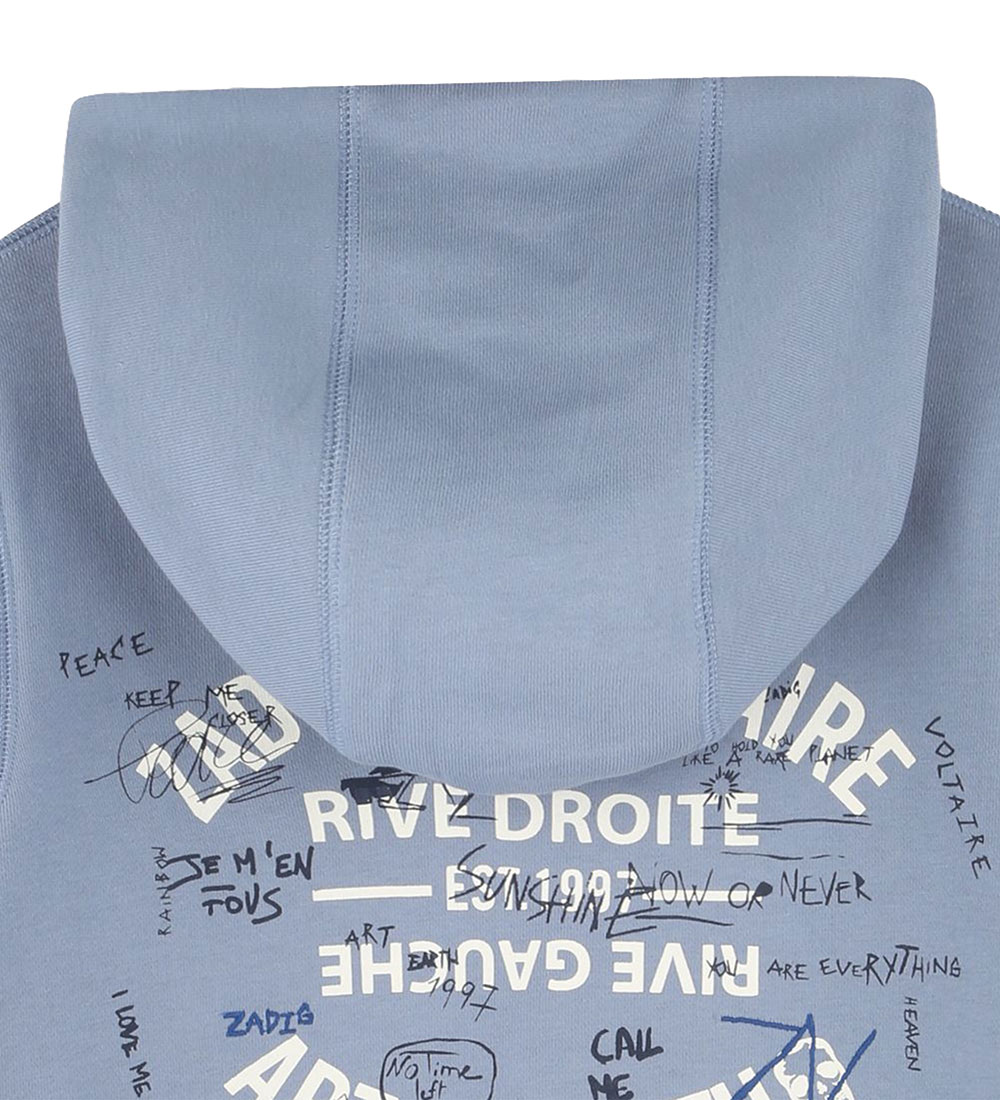 Zadig & Voltaire Hoodie - Lavender Blue w. Print