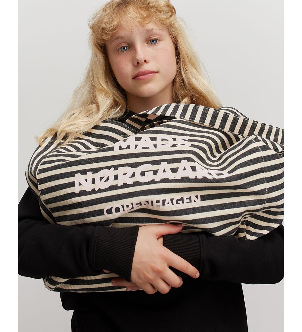 Mads Nørgaard Shopper - Recycled Boutique Athens - Black Stripe