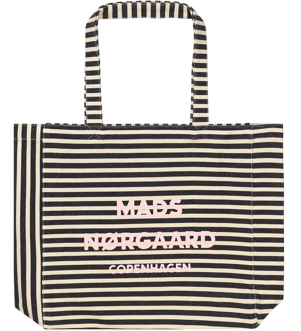 Mads Nørgaard Shopper - Recycled Boutique Athens - Black Stripe