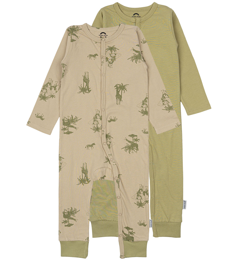 Mikk-Line Jumpsuit - 2-Pack - Gray Green