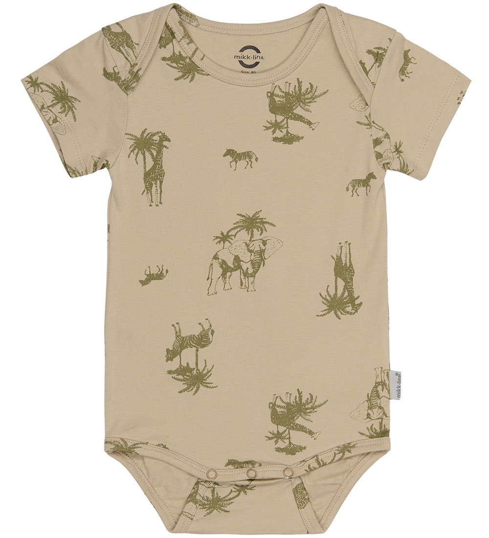 Mikk-Line Bodysuit s/s - 2-Pack - Gray Green