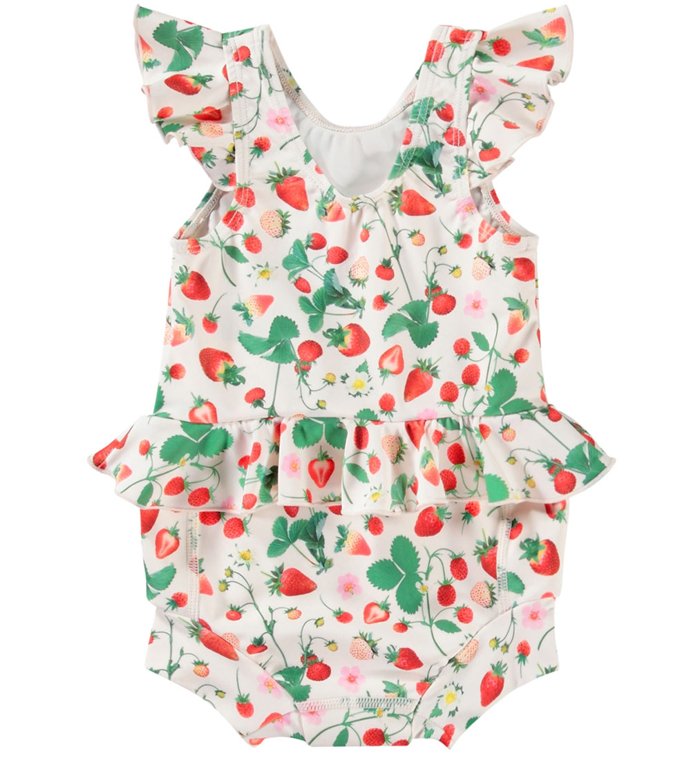 Molo Swimsuit w. Swim Diaper - UV50+ - Nandini - Strawberry Fiel
